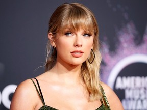 Taylor Swift attends the 2019 American Music Awards in Los Angeles, California.