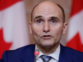 Minister of Health Jean-Yves Duclos takes part in a news conference, as the Omicron variant emerges as a threat, in Ottawa, on January 5, 2022.