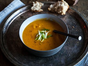 Mom's simple sweet potato soup from My New Table
