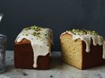 Glazed lemon, yogurt and olive oil pound cake from Cannelle et Vanille Bakes Simple