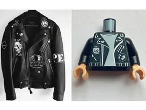 James Concannon's design alongside the Lego toy jacket.