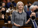 Conservative MP Candice Bergen speaks during question period on February 2, 2022. She will serve as Conservative interim leader until the party membership chooses a new permanent leader.