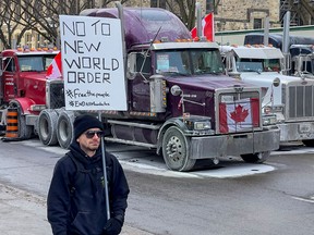 'Freedom Convoy' protests continue in downtown Ottawa on Feb. 1, 2022. Protesters have harmed their cause by not leaving once they made their point and by continuing to imprison countless Ottawa residents in their homes, writes André Pratte.