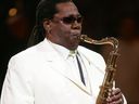 FILE: Musician Clarence Clemons performs the national anthem before the start of the game between the Miami Heat and the Dallas Mavericks in Game 5 of the 2006 NBA Finals on June 18, 2006 at American Airlines Arena in Miami, Florida .  / PHOTO BY STEPHEN DUNN /GETTY IMAGES