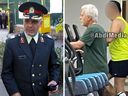 Der damalige Teheraner Polizeichef General Morteza Talaei im Jahr 2002, links, und letztes Jahr in einem Fitnessstudio in Richmond Hill, Ontario. 