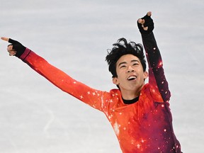 USA's Nathan Chen competes in the men's single skating free skating.