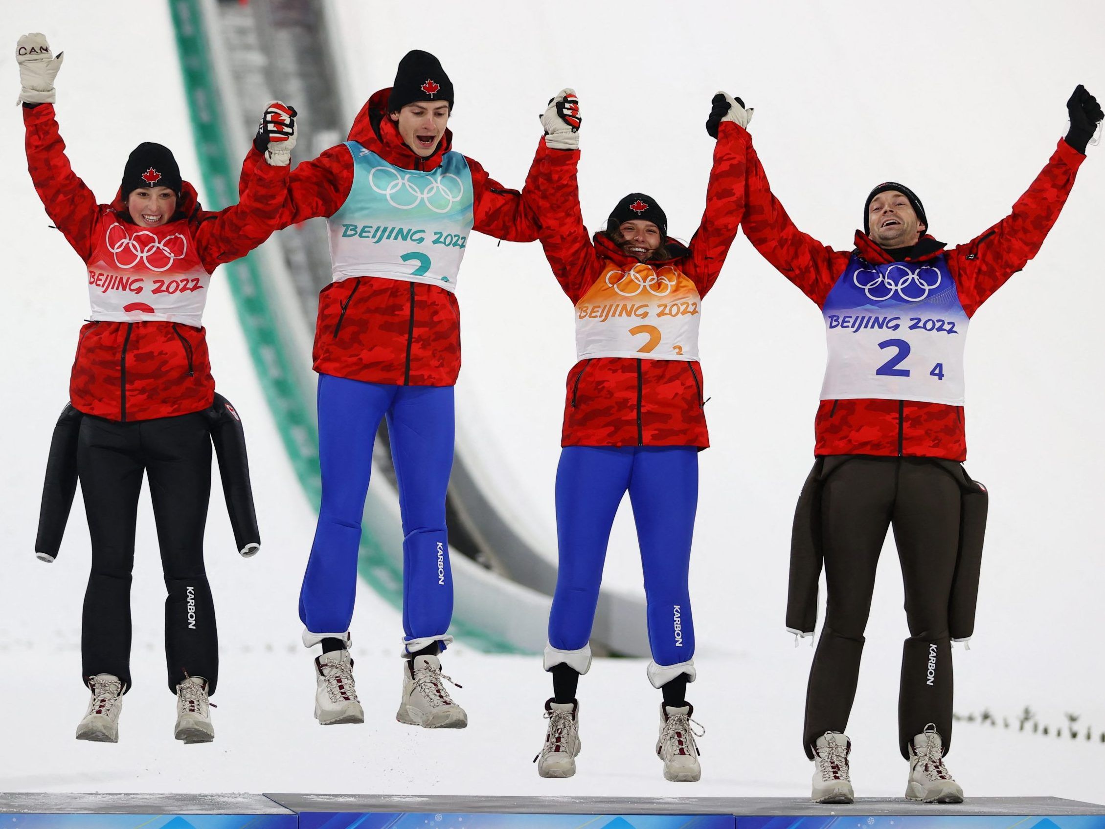 It means everything; Canada wins surprise Olympic bronze in mixed team ski jumping National Post