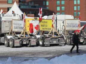 Truckers occupation and protesting continues its 11th day in Ottawa on  Monday. TONY CALDWELL, Postmedia.