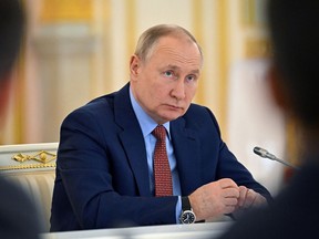 Russian President Vladimir Putin meets with members of the Delovaya Rossiya (Business Russia) All-Russian Public Organization at the Kremlin, in Moscow, Russia February 3, 2022