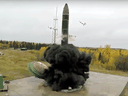 An intercontinental ballistic missile lifts off from a silo somewhere in Russia in an undated photo. The Kremlin has made modernization of Russia's strategic nuclear forces one of its top priorities.
