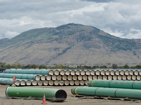 A pipe yard servicing government-owned oil pipeline operator Trans Mountain is seen in Kamloops
JENNIFER GAUTHIER