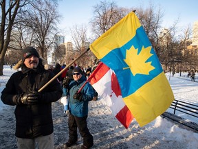 Toronto Freedom Convoy protests on Saturday, Feb. 5, 2022. Adam Zivo/National Post