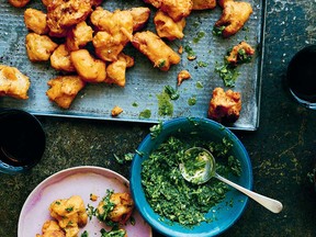 Buttermilk chicken pakoras from Ammu