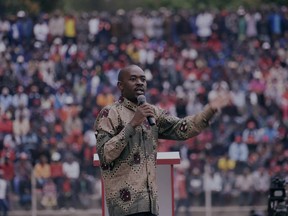 Nelson Chamisa at a rally in 2018.