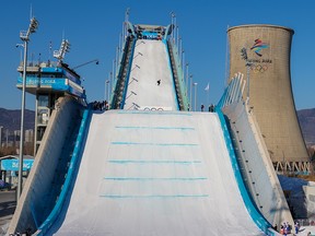 The Big Air Shougang venue at the Beijing 2022 Winter Olympics was photographed on Tuesday.