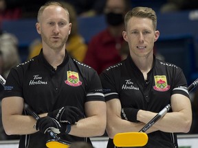 Once the mixed doubles event is over, Marc Kennedy, right, will join Team Gushue as it hunts for gold in the men’s event.