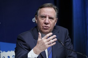 Quebec Premier Francois Legault im Januar abgebildet.  Nur wenige Wochen nach der Verhängung von Ausgangssperren und dem Vorschlag einer obligatorischen Impfung als Reaktion auf die Omicron-Welle hob Quebec am Samstag alle COVID-Strikturen mit Ausnahme der Maskenpflicht auf.