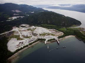 The Kitimat LNG site stands on the Douglas Channel in this aerial photograph taken near Kitimat, British Columbia, Canada, on Saturday, June 6, 2015.