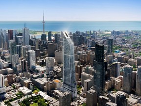 The 95-storey tower at Yonge and Gerrard will include a mix of amenities, among them a swimming pool, a theatre room, bookable suites for guests and charging stalls for electric vehicles.