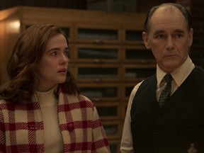 Tinker, cutter, soldier, spy? Zoey Deutch and Mark Rylance In The Outfit.