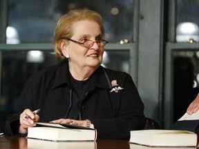Former U.S. Secretary of State Madeleine Albright at  a book signing in 2003 in New York City.