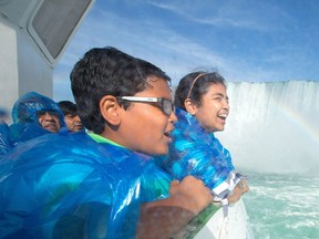 On the Maid of the Mist in Niagara Falls