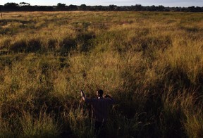 A large commercial farm sits fallow in the countryside west of Bulawayo in 2008. The government sanctioned former war veterans and ruling party loyalists to invade and occupy white-owned farms.