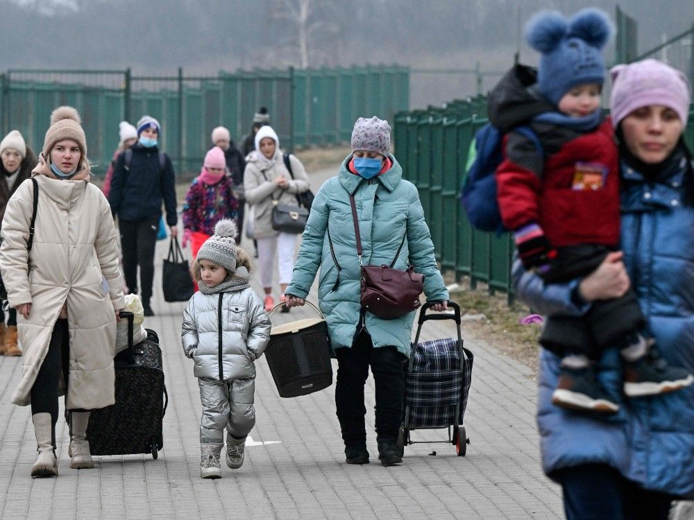 The efforts to help Ukrainian refugees who are flooding into Poland ...