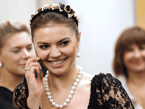 Alina Kabaeva attends a reception  on February 8, 2014 in Sochi, Russia.