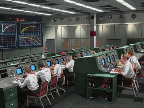 Mission control, animated: A scene from Apollo 10 1/2: A Space Age Childhood.
