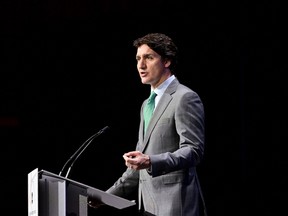 Canada's Prime Minister Justin Trudeau makes a keynote speech on his emissions reduction plan at the GLOBE Forum 2022 in Vancouver, British Columbia, Canada March 29, 2022. REUTERS/Jennifer Gauthier