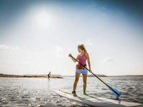 Hop on a paddleboard, surfboard, kayak, raft or boat and explore Maine’s coastline.