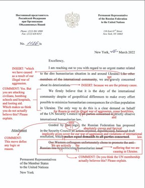 After the Russian Federation asked the U.N. Security Council for a resolution backing humanitarian relief for Ukraine, the Canadian delegation took the liberty of “editing” their request and posting it online.