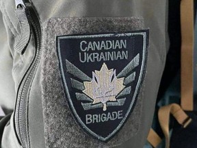 Arm patch for a new Canadian unit in Ukraine's International Legion for Territorial Defence