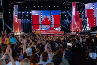Host Simu Liu's "I Am Canadian" speech at The 2022 JUNO Awards Broadcast. Photo Credit" CARAS/Ryan Bolton