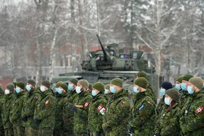 Kanadische Truppen der NATO in Adazi, Lettland, 3. Februar 2022. REUTERS/Ints Kalnins