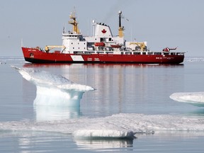 The Canadian Coast Guard medium icebreaker Henry Larsen Wednesday August 25, 2010 on Allen Bay. (ANDRE FORGET / Postmedia)