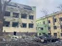 Mariupol-Entbindungsklinik bei Luftangriff zerstört.