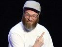 FILE: Seth Rogen speaks onstage during the 