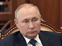 Russian President Vladimir Putin at the Kremlin in Moscow on March 1, 2022. 