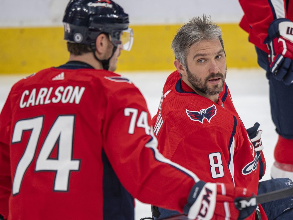 Russian NHL star player Alex Ovechkin says, 'Please, no more war