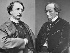 Macdonald on the left, Disraeli on the right.