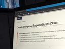Landing page for Canada Emergency Response Benefits. 