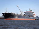 An oil tanker leaves a Russian port around the time the country invaded Ukraine in late February. 