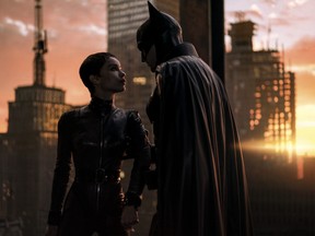 When cat met bat: Zoe Kravitz and Robert Pattinson in The Batman.