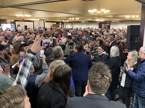 Pierre Poilievre meets hundreds of supports in Prince George on Friday night, April 8, 2022.