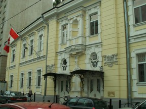 Canada’s Moscow Embassy at 23 Starokonyushenny Pereulok, Moscow, Russia. Source: wikimedia