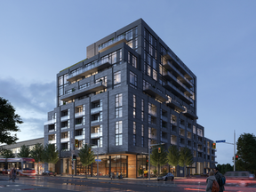 The 12-storey building will have 169 suites in it, while four two-storey townhouse units will also be on offer. ≈