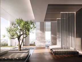 Mississauga’s master-planned M-City community, M5, will be home to both communal indoor amenities, like its Turkish steam bath, in addition to individual infrared saunas and outdoor options, including a pool and lounge.