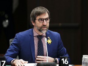 Steven Guilbeault, Minister of the Environment and Climate Change appears as a witness at the standing committee on natural resources on Parliament Hill in Ottawa on Wednesday, April 6, 2022. THE CANADIAN PRESS/Sean Kilpatrick